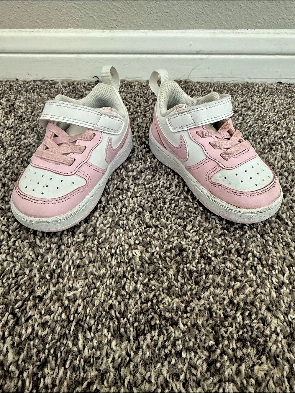 Nike Court Borough Low Recraft Toddler Pink & White Sneakers
